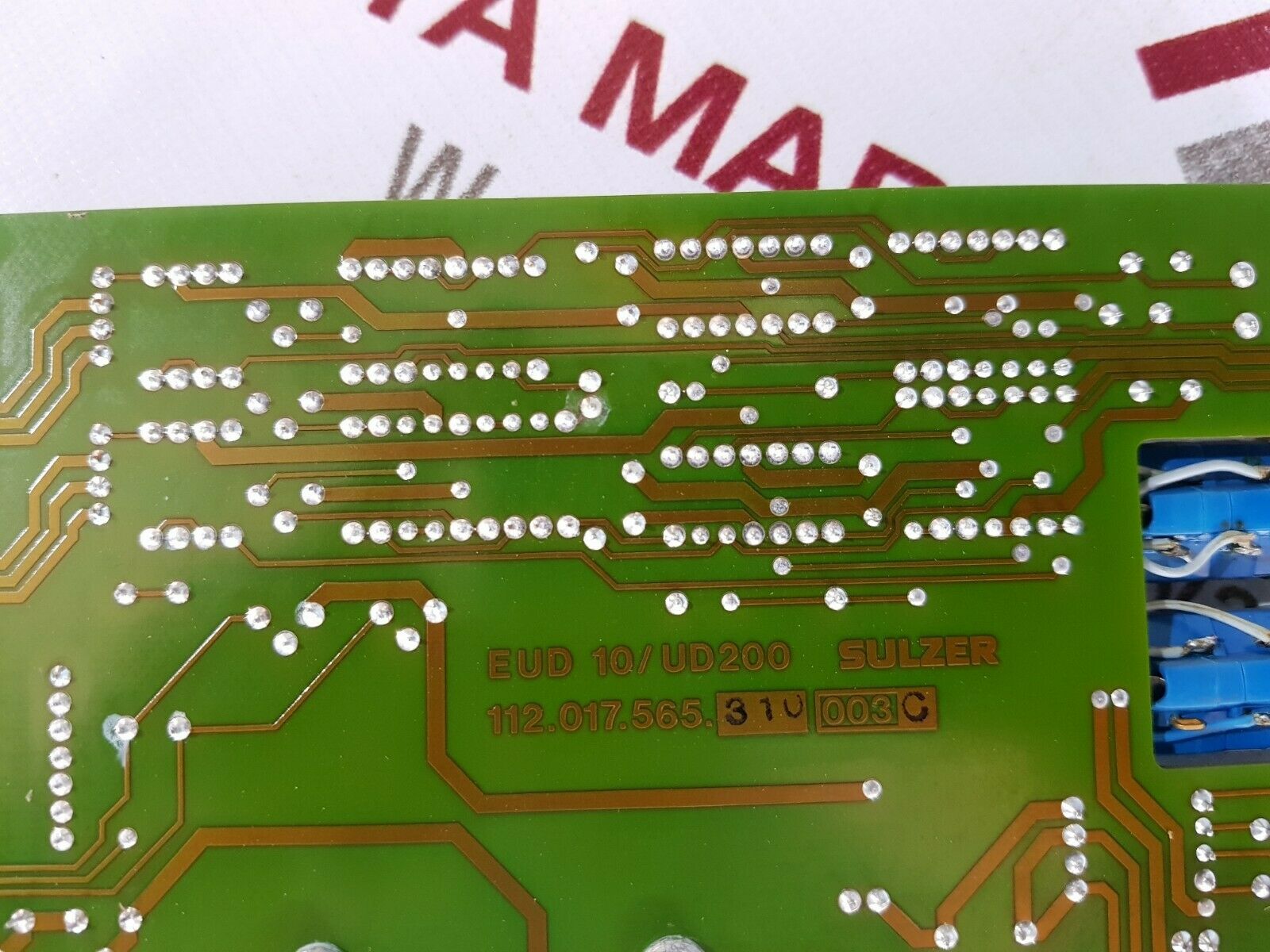 Sulzer eud 10 s pcb card 112.047.398.310 c
