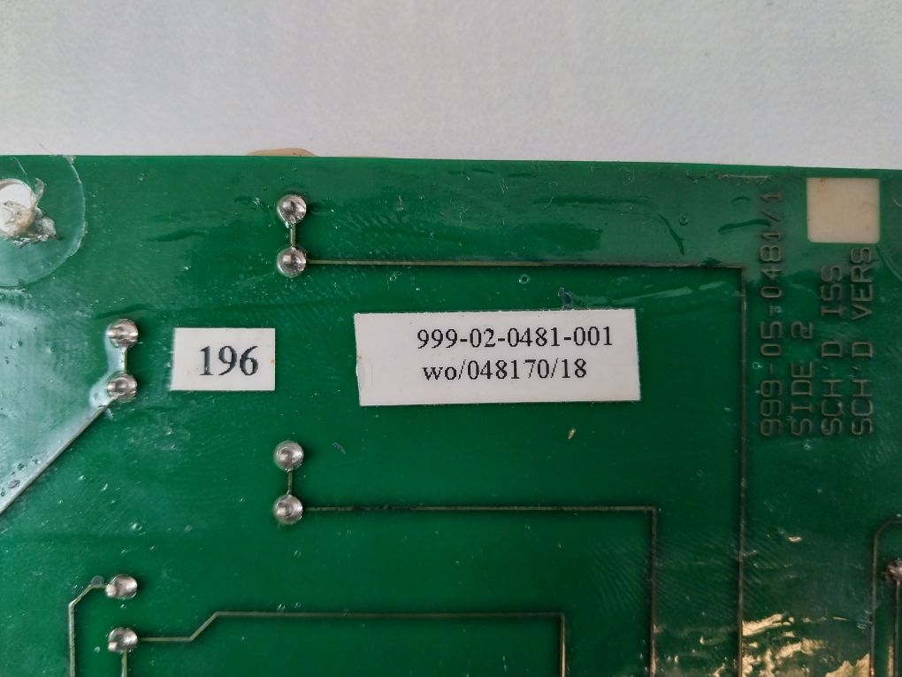 999-02-0481 Terminal Board 999-02-0481-001