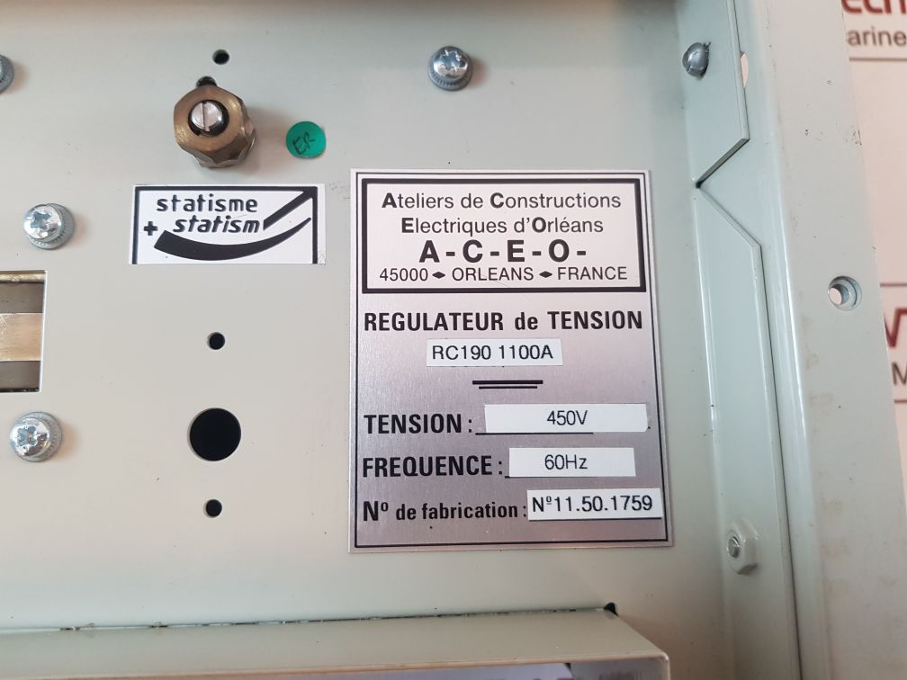 A-c-e-o Converteam 15074/1100 Automation Voltage Regulator