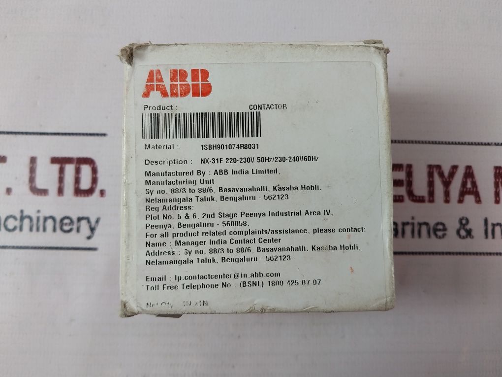 Abb 1Sbh901074R8031 Contactor Nx-31E 220-230V 50Hz/230-240V 60Hz