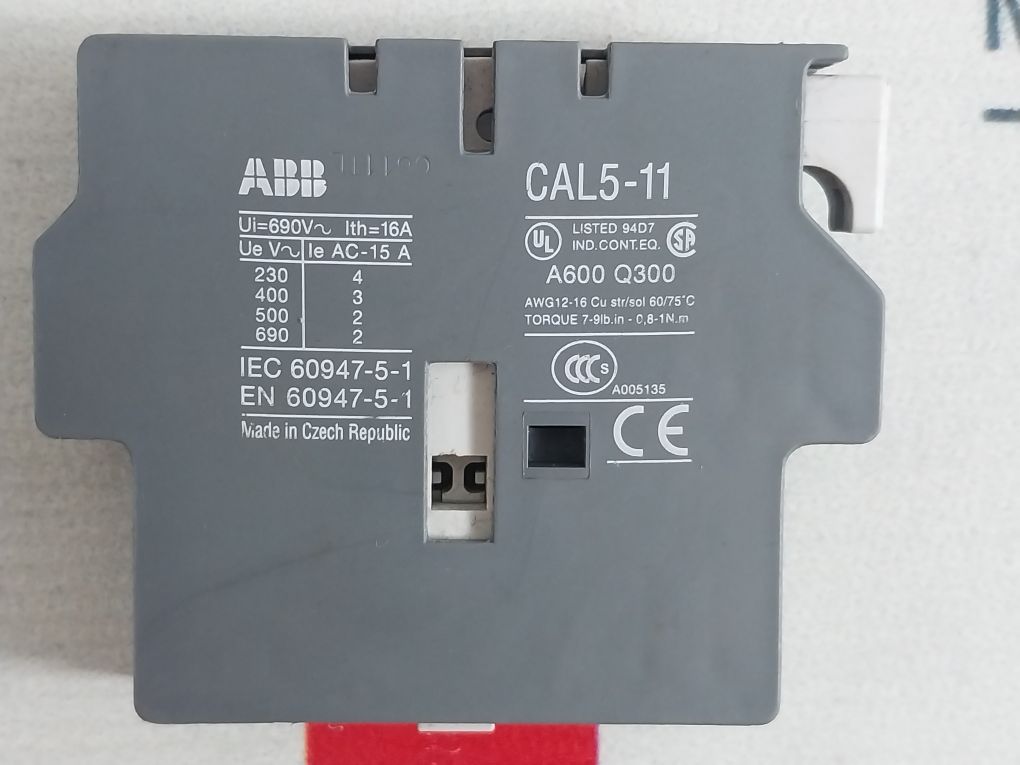 Abb A9 Ca5-01 Contactor Relay With Cal5-11 Auxiliary Contact Set