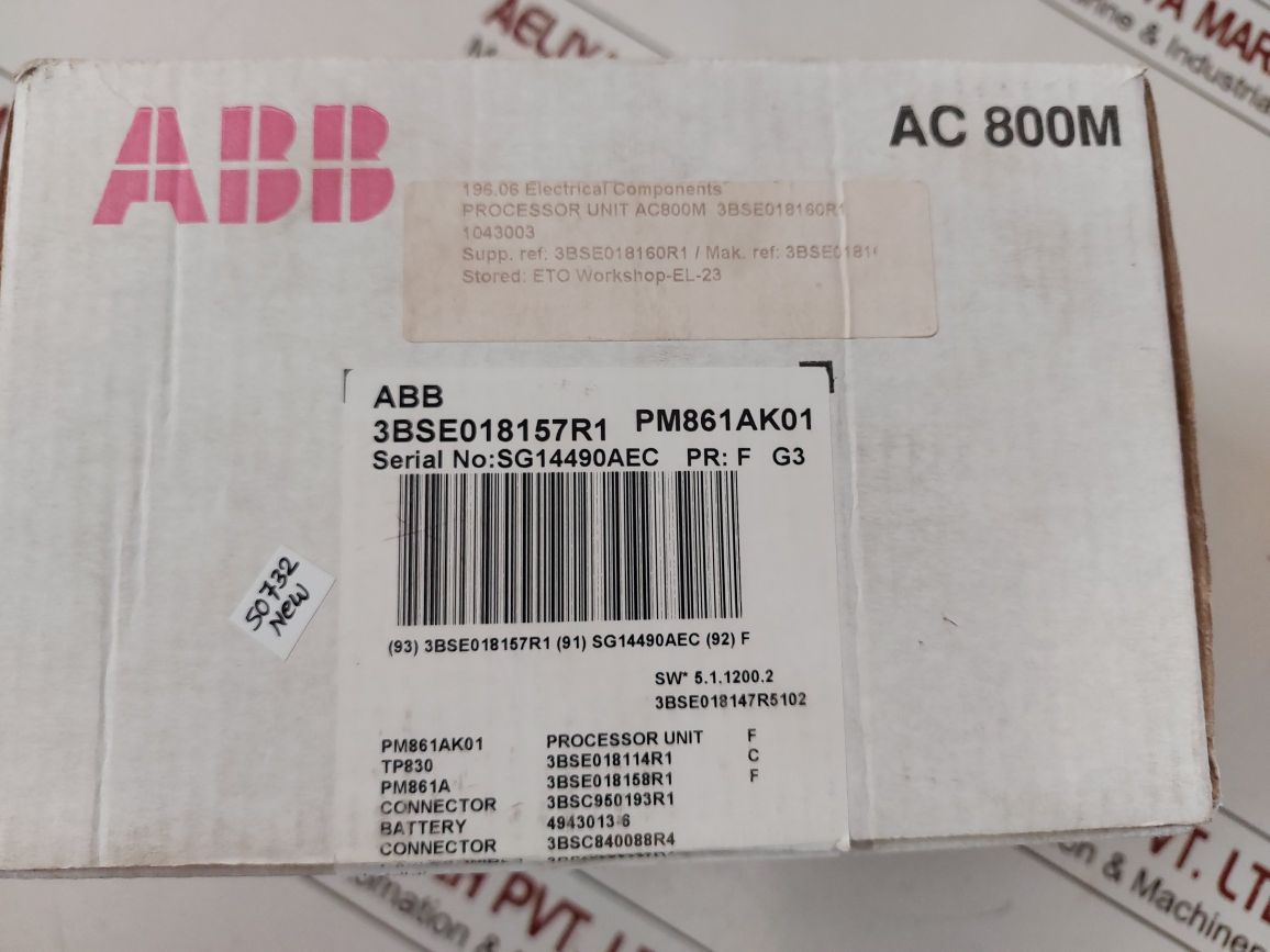 Abb Ac 800M 3Bse018157R1 Processor Unit Pr:F
