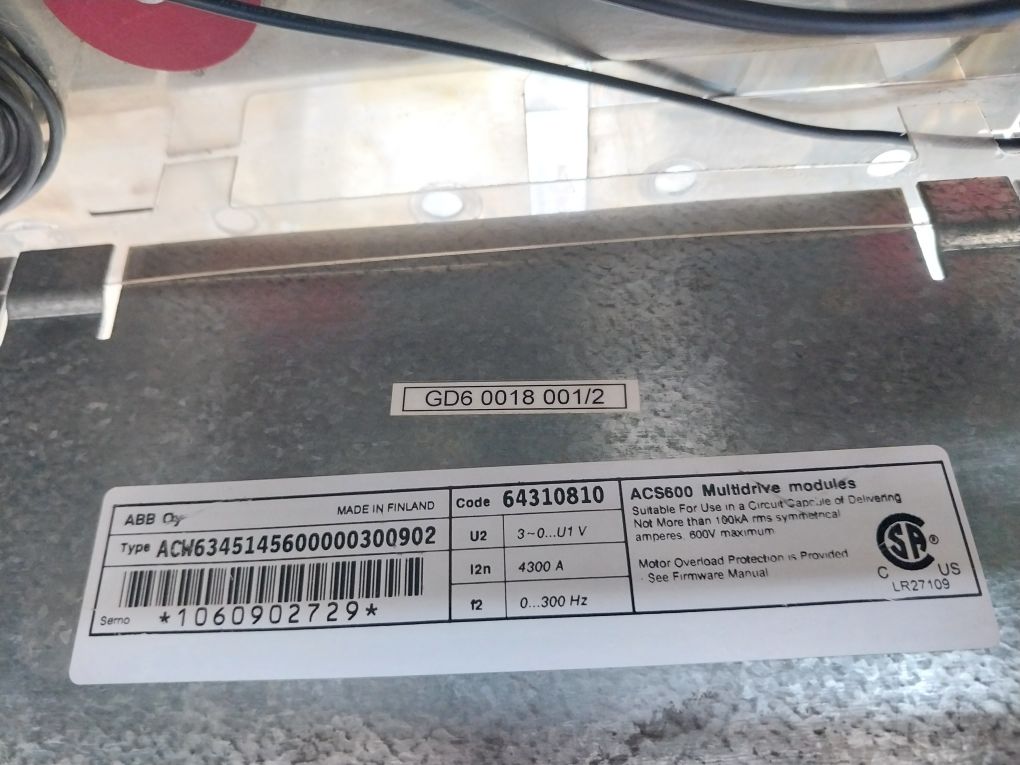 Abb Acw6345145600000300902 Acs600 Multidrive Module