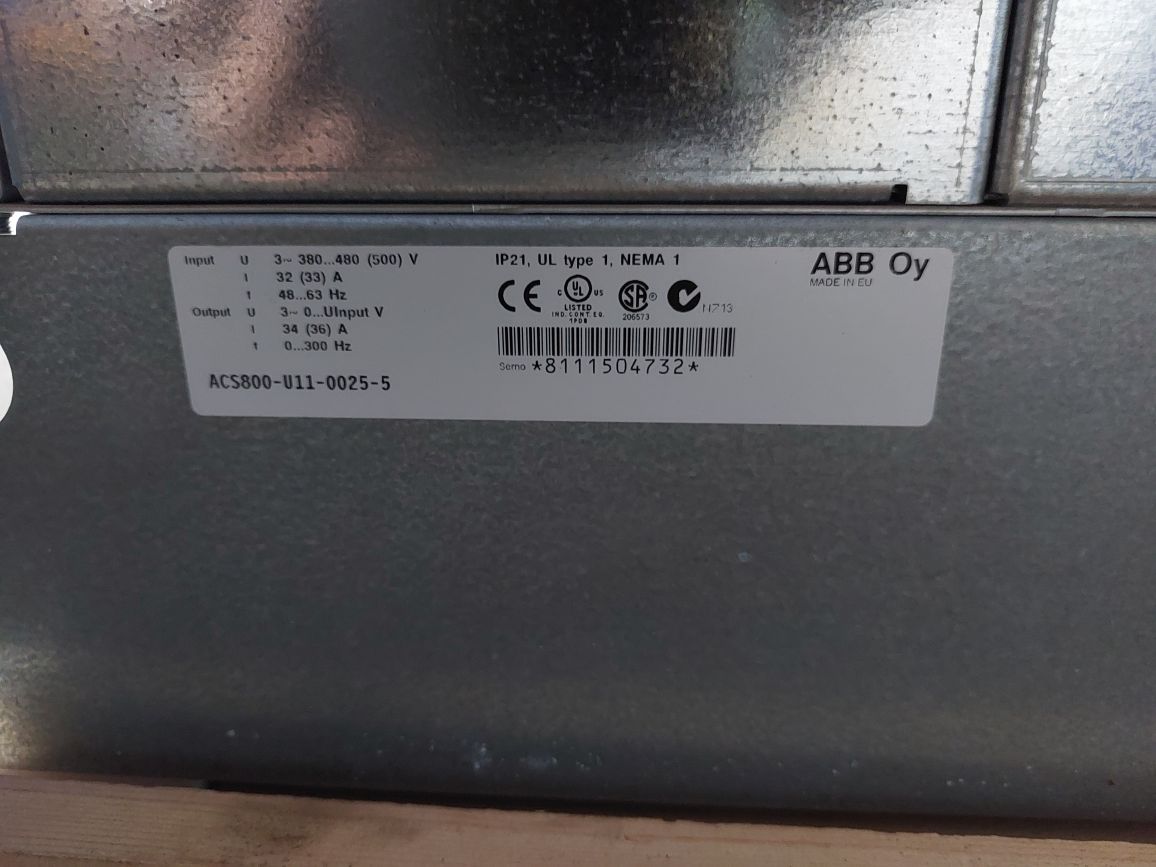 Abb Acs800-u11-0025-5 Drive Control Panel
