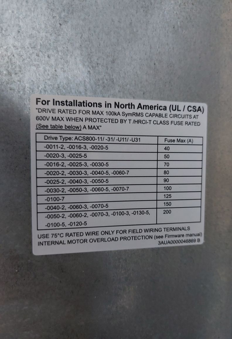Abb Acs800-u11-0025-5+L502 Drive Control Panel