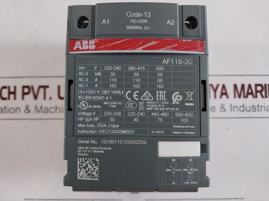 Abb Af116-30 Contactor 100-250V