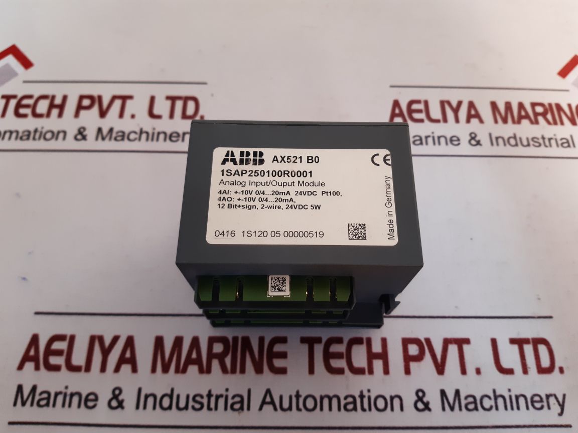 Abb Ax521 B0 Analog Input/Output Module 1Sap250100R0001