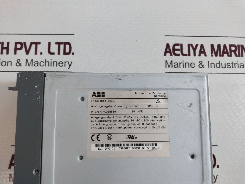 Abb Dao 01 Analog Output Module Freelance 2000 P 37171-0369 629