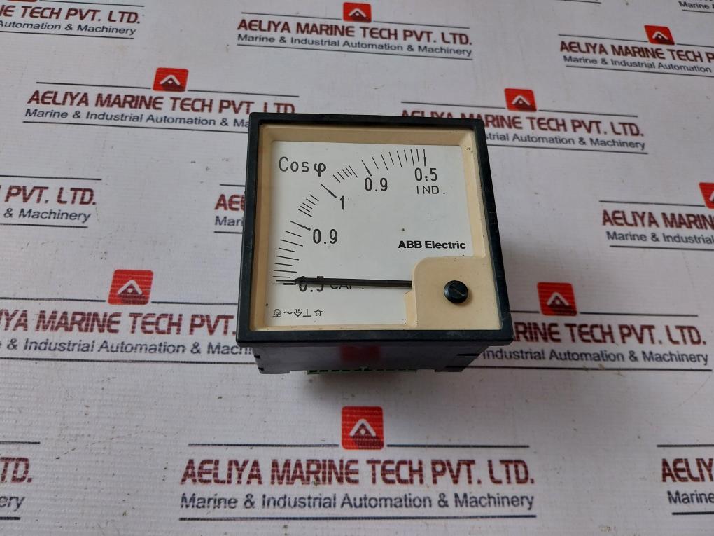Abb Electric 20907 B Analog Power Factor Meter 0.5 -1-0.5 Cos Φ