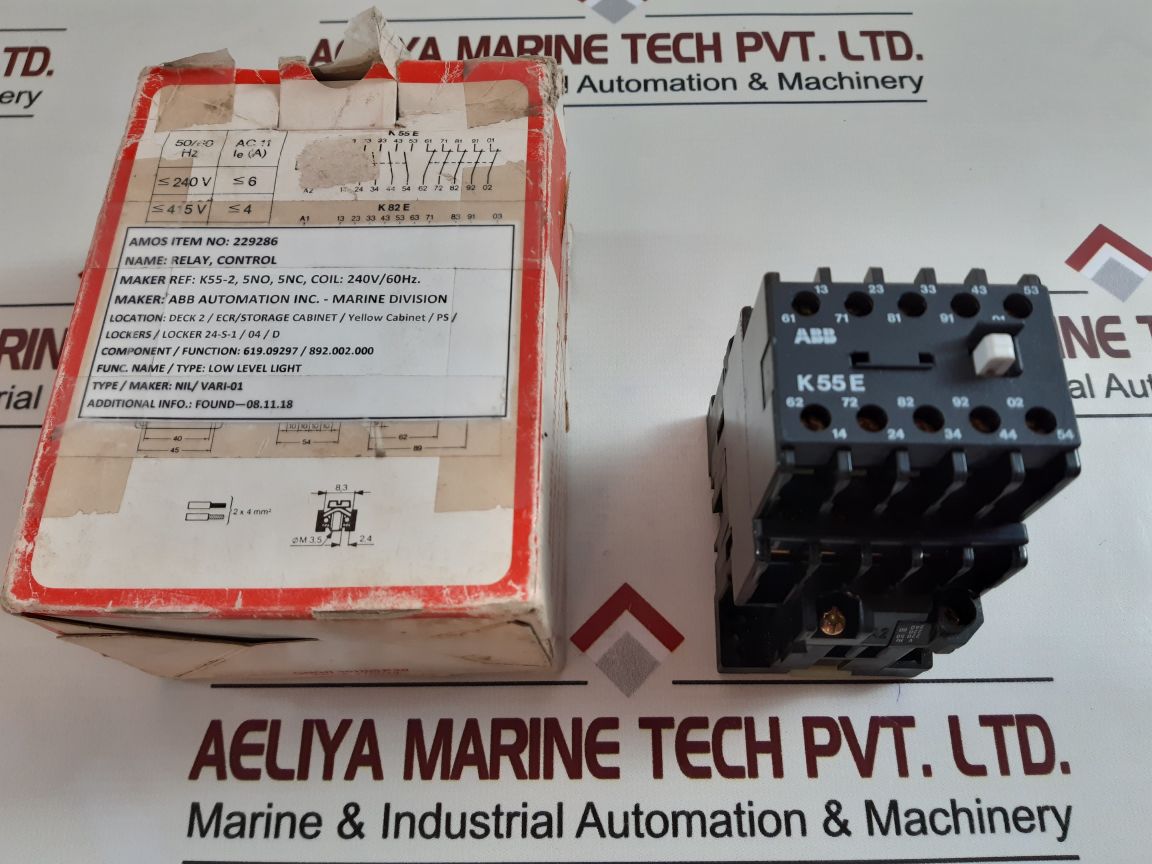 Abb k55e relay contactor