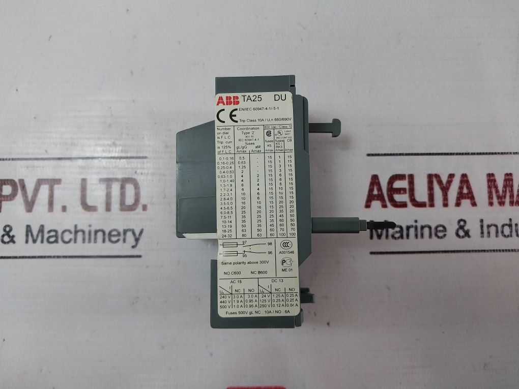 Abb Ta25 Du Thermal Overload Relay