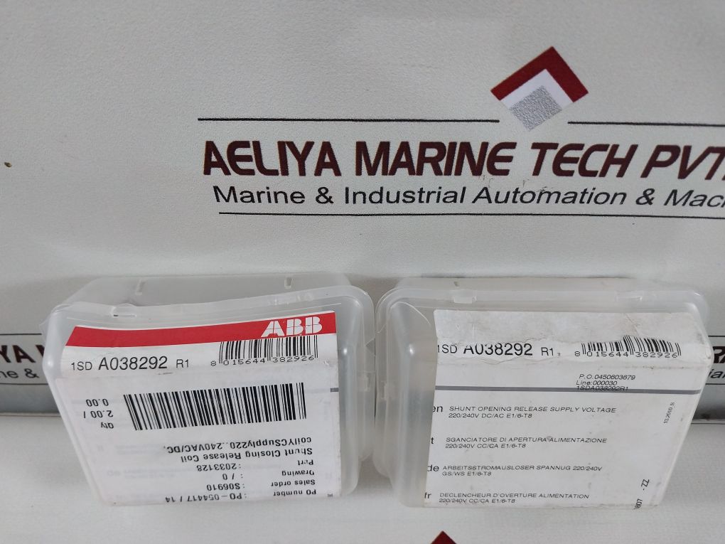 Abb Yo- 1Sda038292R1 Yc- 1Sda038302R1 Shunt Closing & Opening Coil