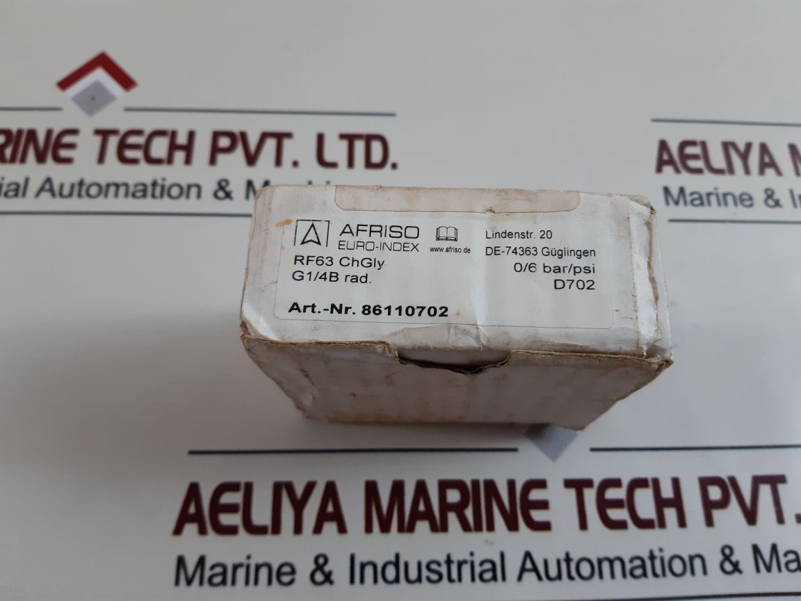Afriso En 837 Cl.1.6 Pressure Guage 0 To 6 Bar 0 To 86 Psi