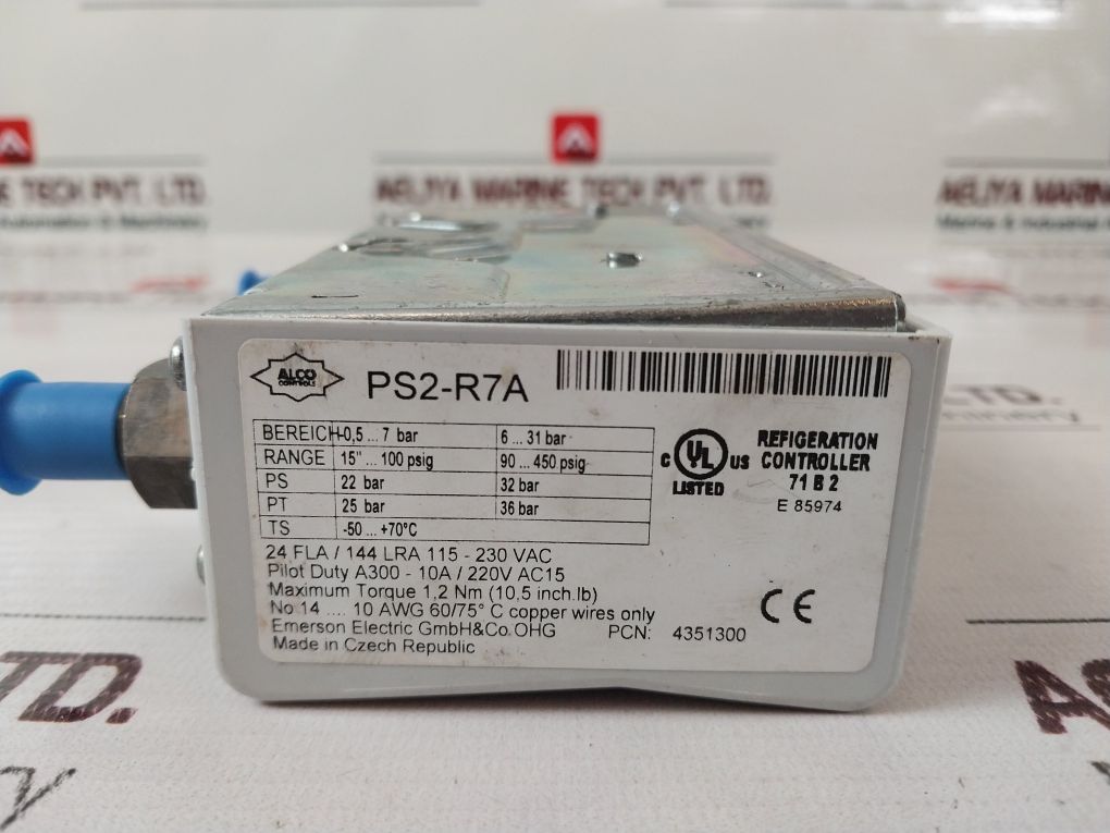 Alco Controls Ps2-r7A Pressure Switch