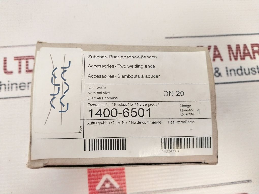 Alfa Laval 1400-6501 Accessories-two Welding Ends Dn20