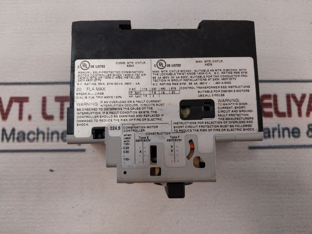 Allen-bradley 140M-d8E-c20 Motor Protection Circuit Breaker