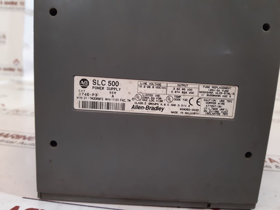Allen-bradley 1746-p3 Power Supply Ser: A