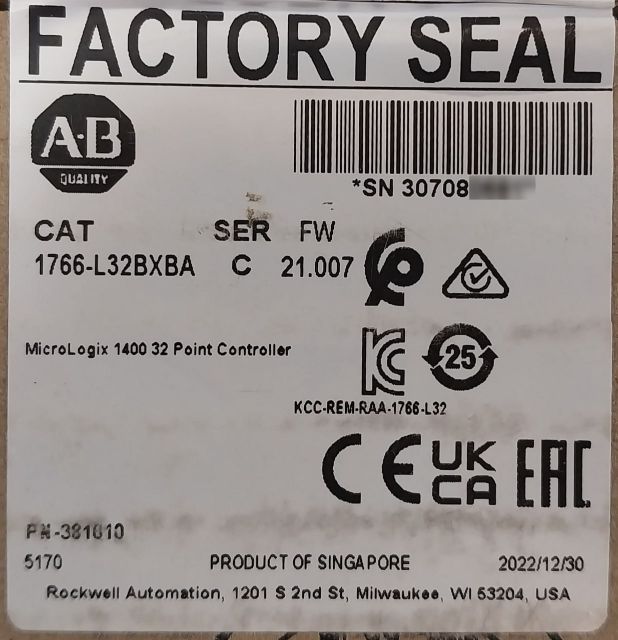 Allen-bradley 1766-l32Bxba