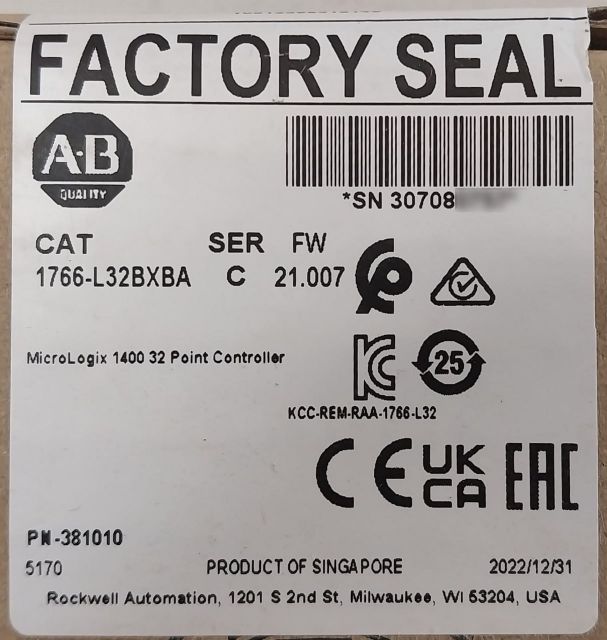 Allen-bradley 1766-l32Bxba