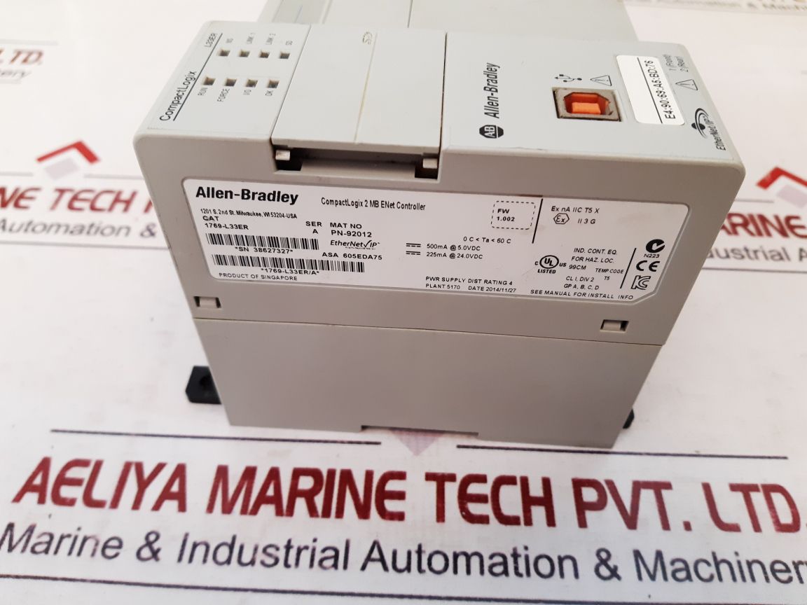 Allen-bradley Compactlogic L33Er Compactlogix 2 Mb Enet Controller
