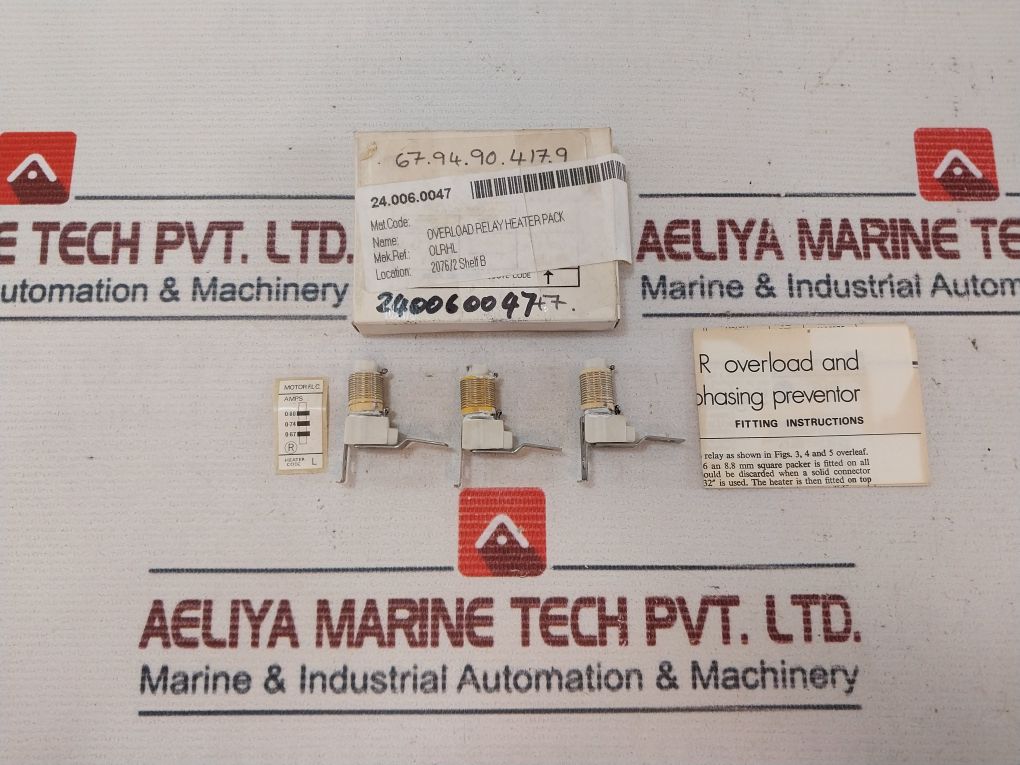 Lot Of 3X Allenwest 0.67-0.80 Amps Overload Relay Heater Pack