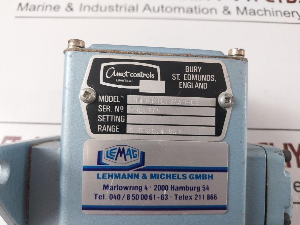 Amot Controls 4140Ck1E13Aa0-ee Pressure Switch 5.5-22.4 Bar