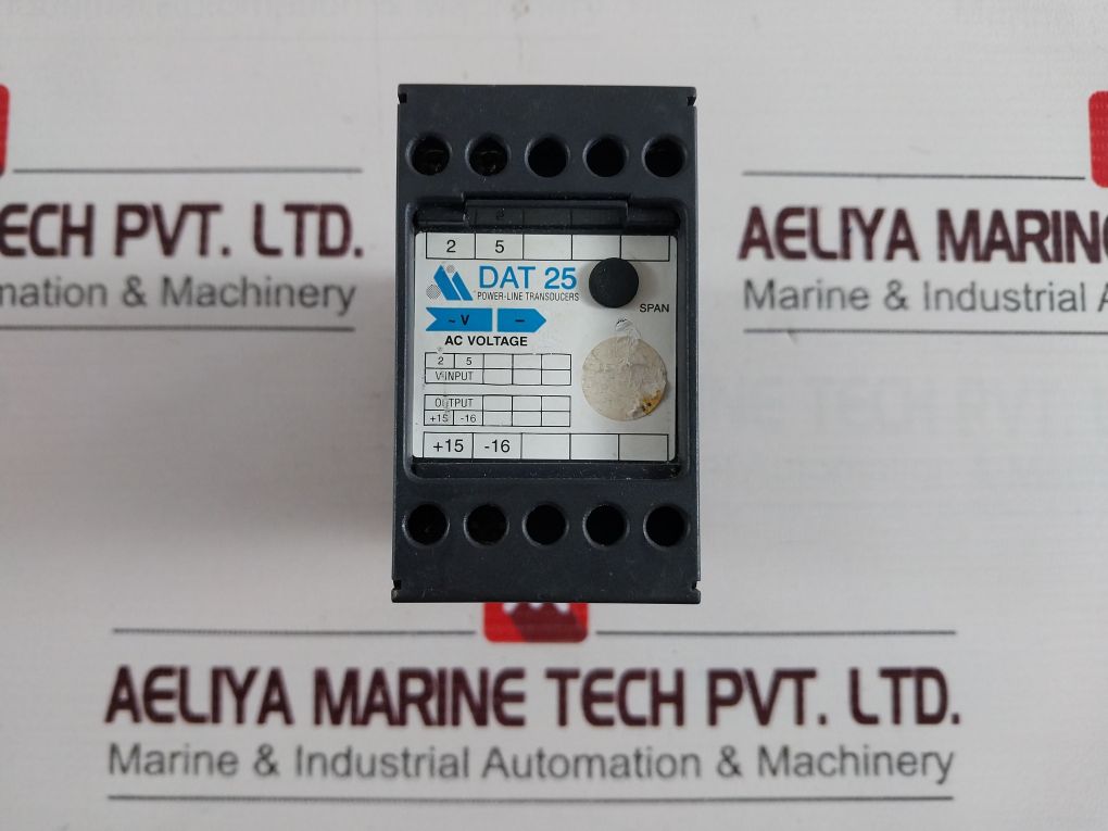 Amptron Dat 25 Power Line Transducer T25-vs 0-500V 50Hz In 0-20Ma Dc Out