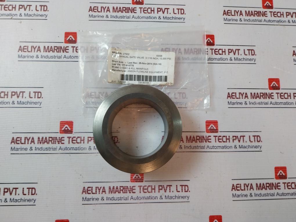 Anson 27932 Manual Gate Seat Valve 3-1/16 Inch, 15000 Psi