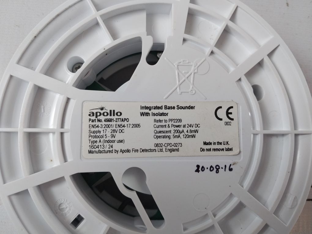 Apollo 45681-277Apo Integrated Base Sounder With Isolator