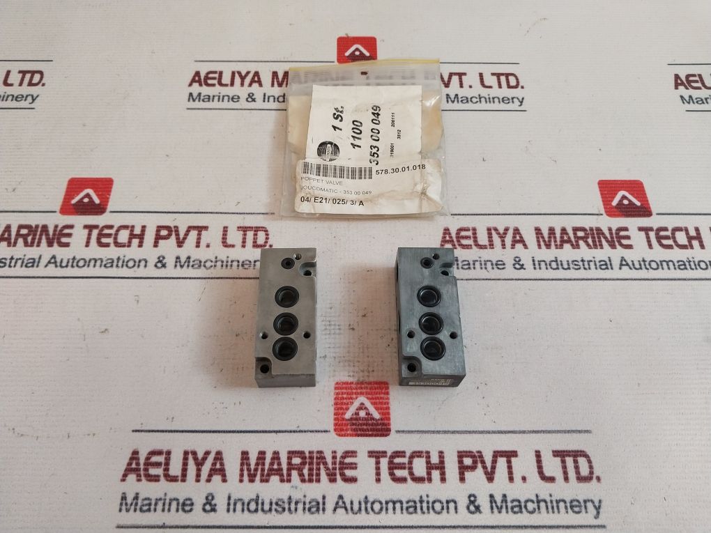 Asco 35300049 Single Subbase For Poppet Valve 3/2