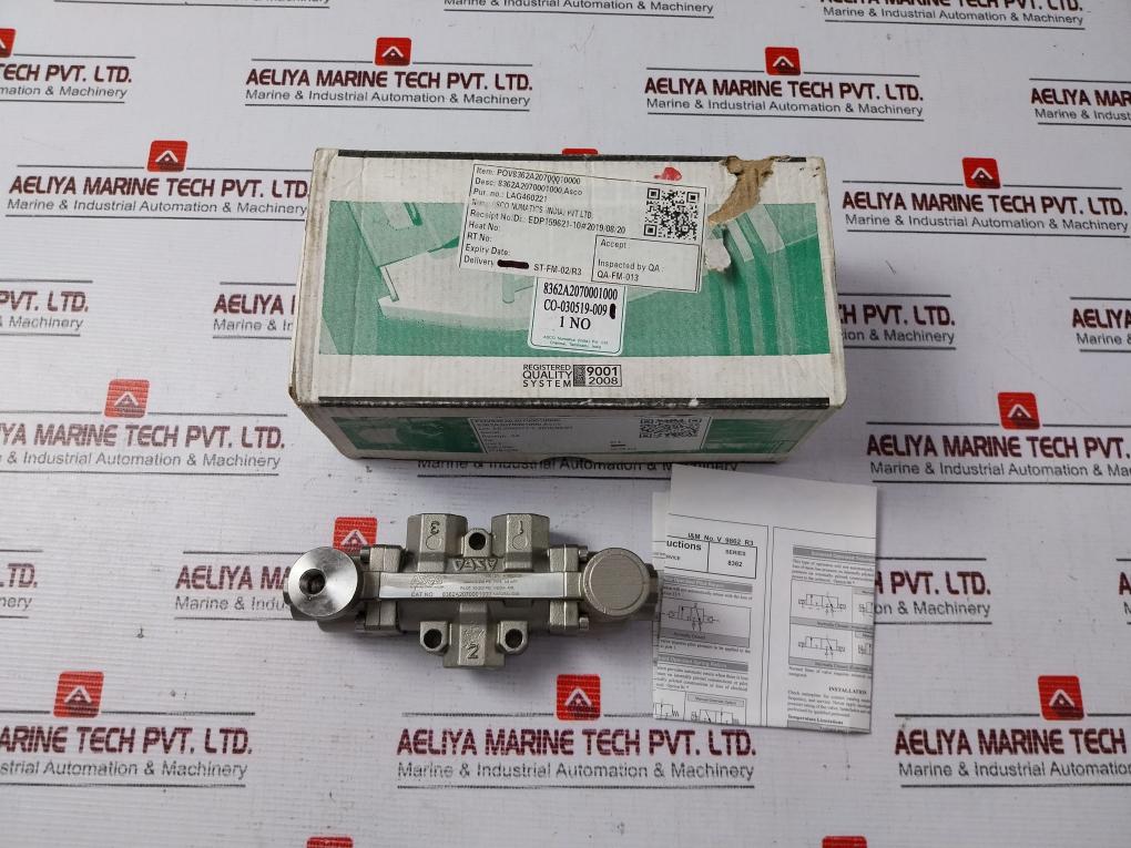 Asco Series 8362 3 Way Spool Valve 3/8 Npt 8362A2070001000