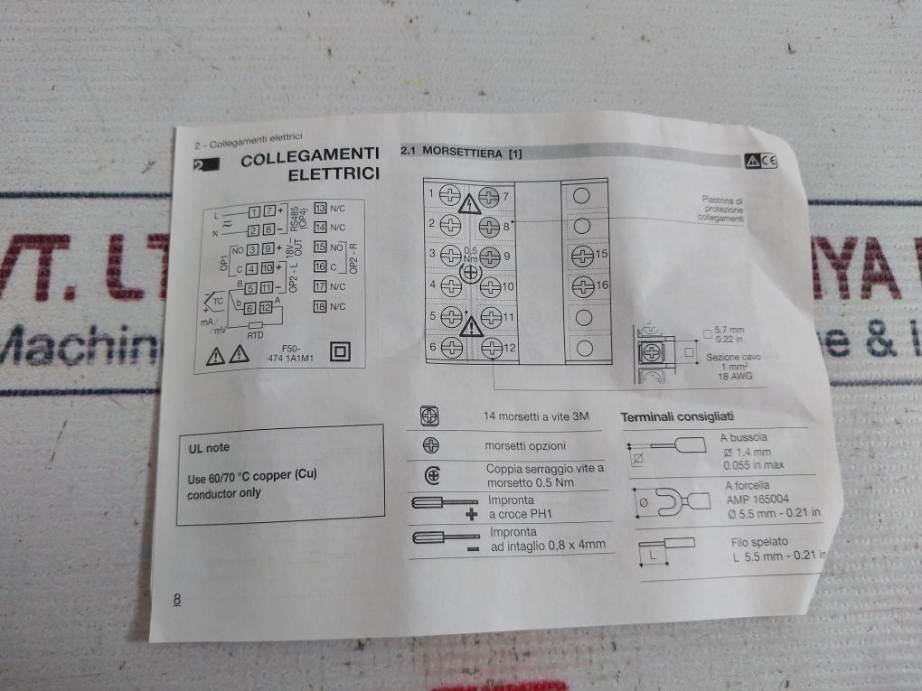Ascon M1-5000-0200 Temperature Controller γ2 Series