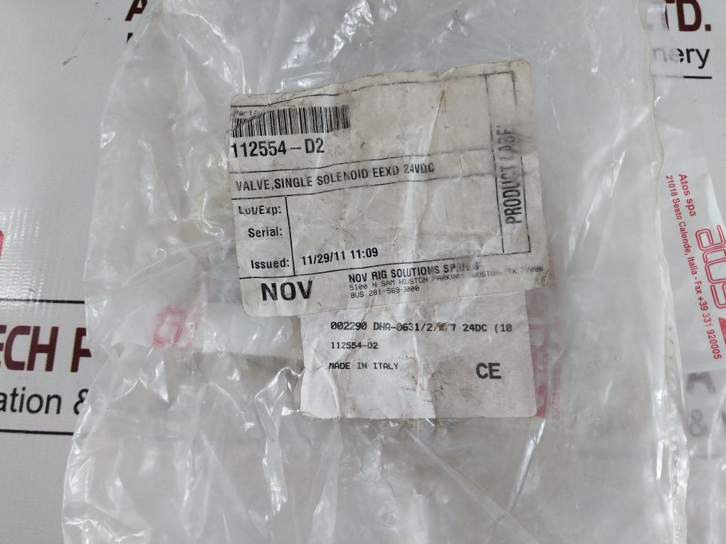 Atos Dha-0631/2/M/7 Solenoid Valve