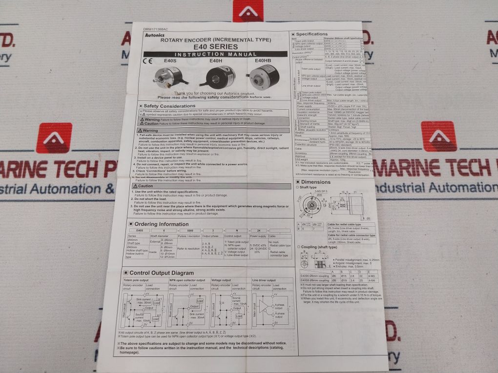 Autonics E40S6-50-3-t-24 Rotary Encoder