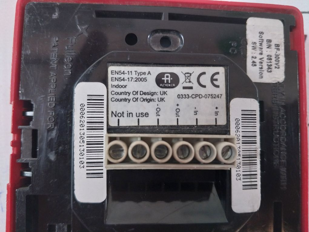 Autronica Bf-300V2 Manual Call Point