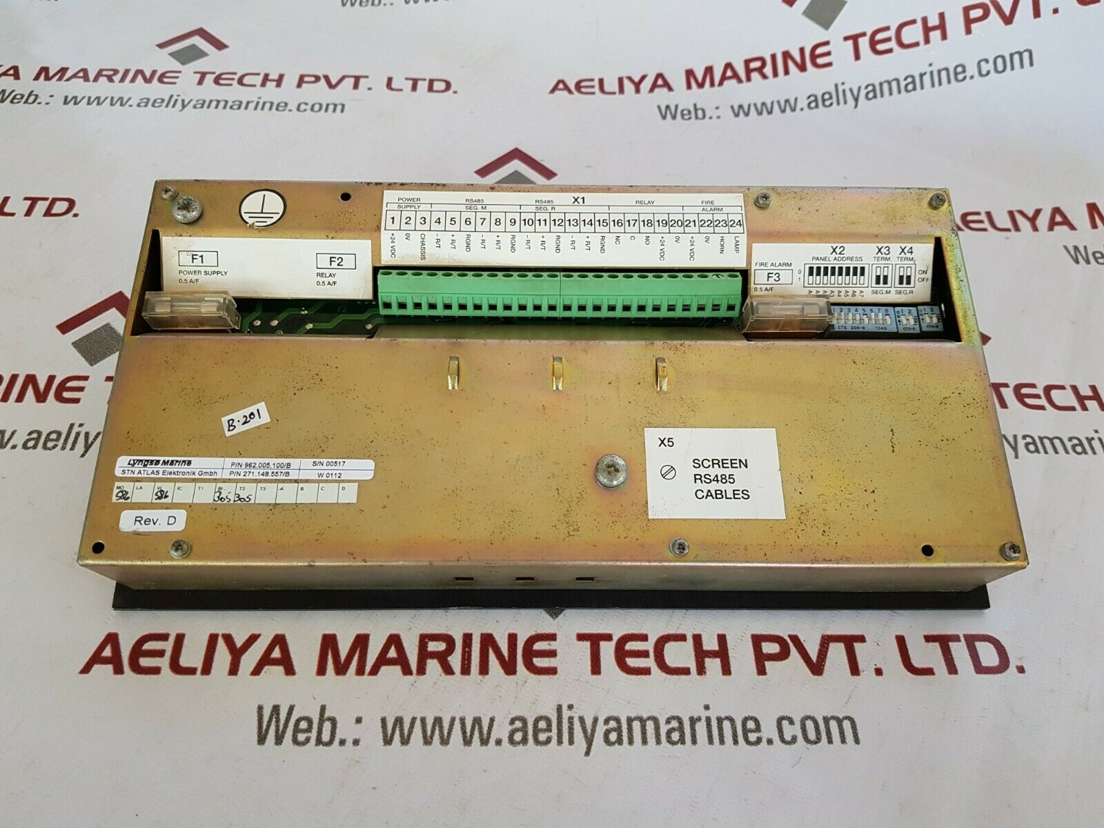 Stn atlas /lyngso marine ums 2100 basic alarm panel w 0112