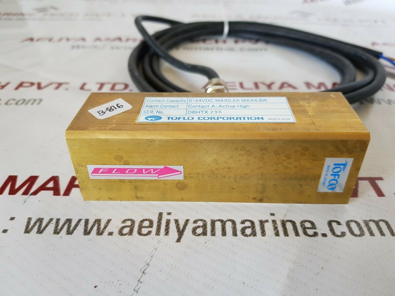 Toflo water flowmeter 0-24vdc 0.2a 4.8w