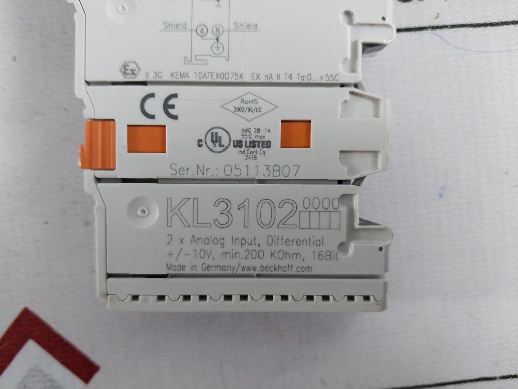 Beckhoff Kl3102 2 X Analog Input, Differential Module
