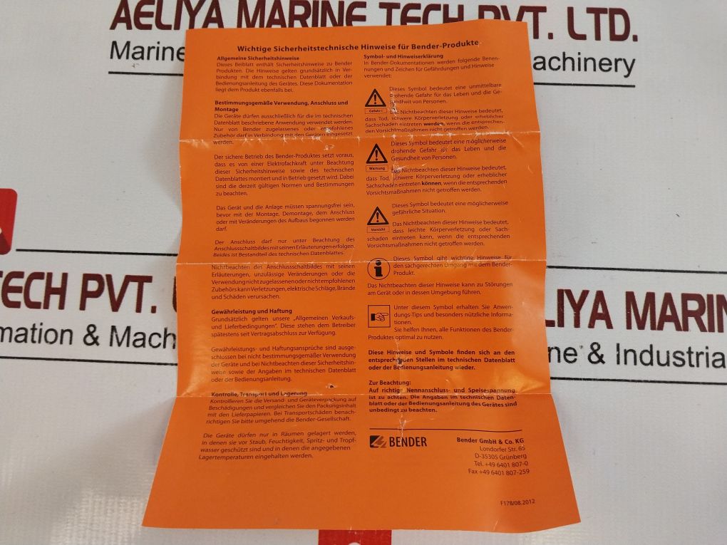 Bender Ir470Ly2-6013 Insulation Monitoring Device