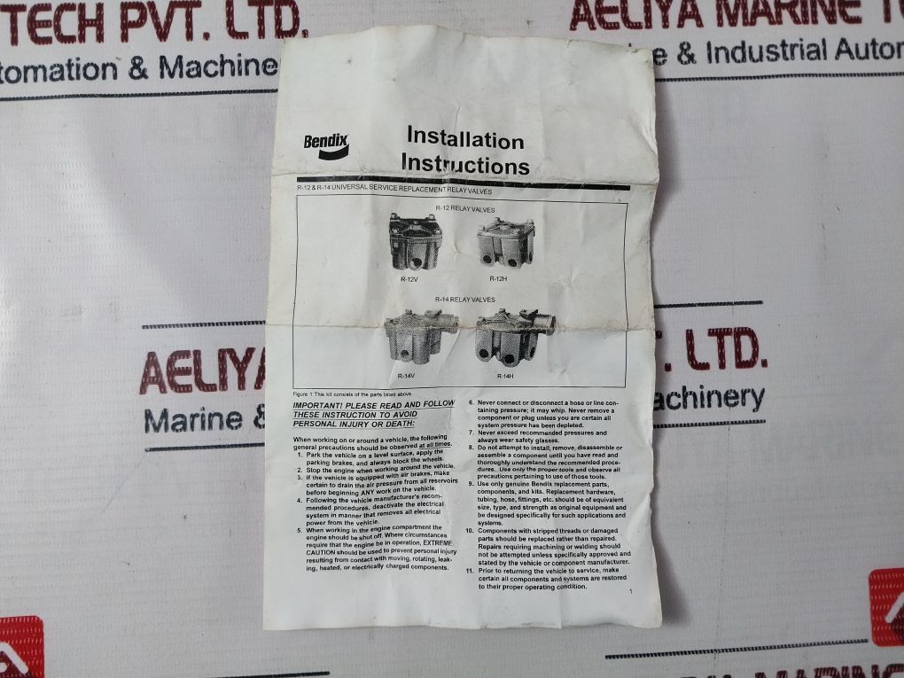 Bendix T-294866-d Valve Relay