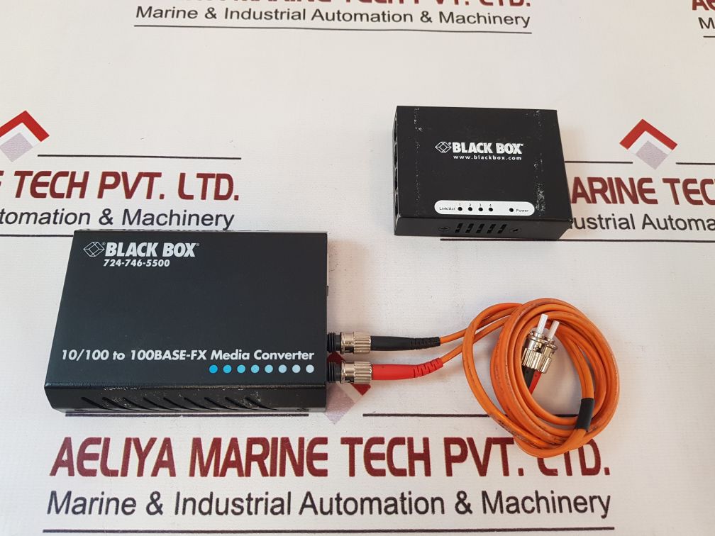 Black Box 7247465500 10100 To 100Base-fx Media Converter Lh1706A-st Set