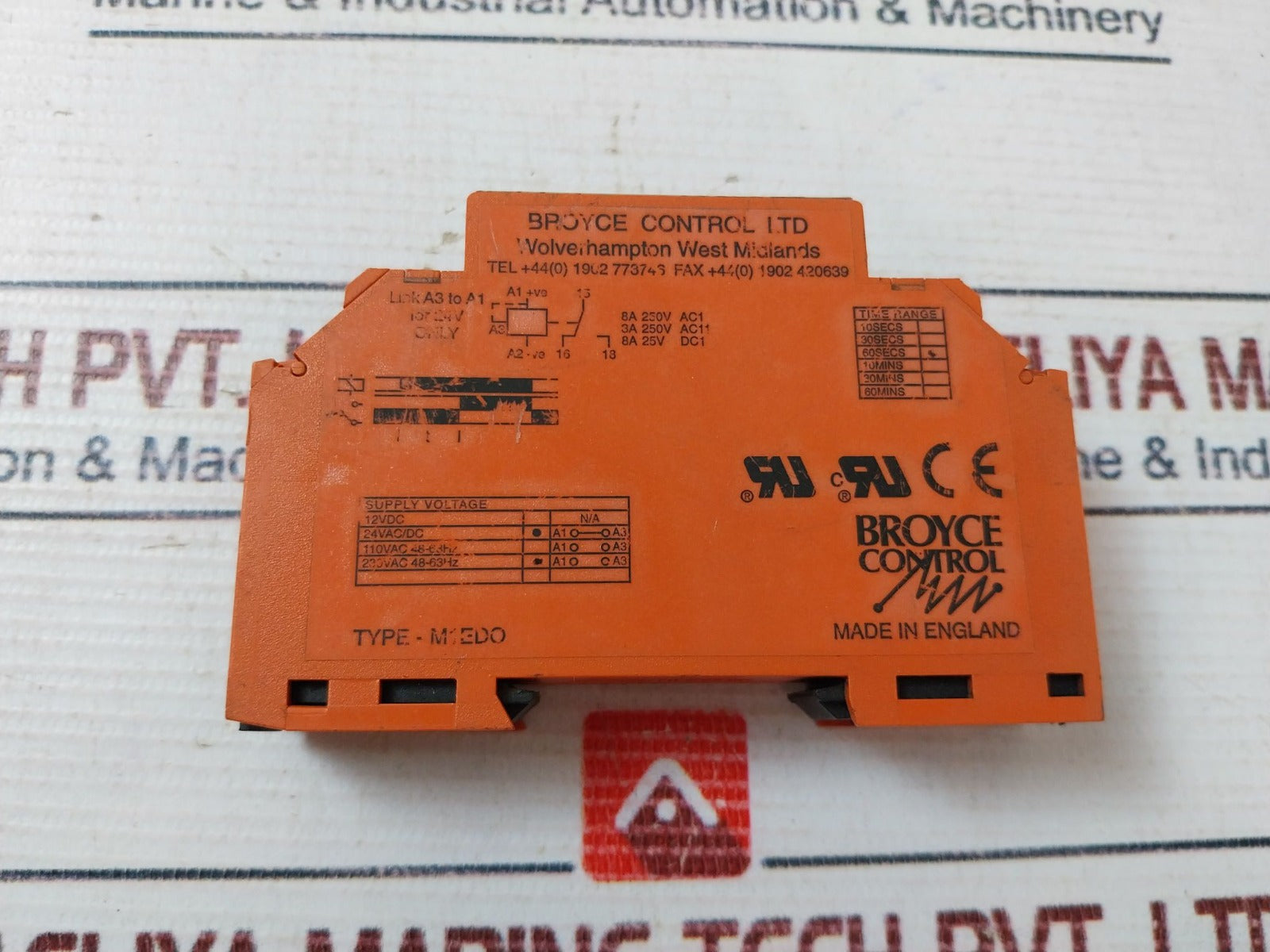 Broyce Control M1Edo Time Delay Relay 60S, 230Vac 48-63Hz