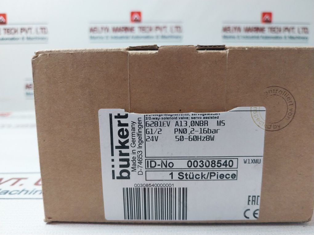 Burkert 6281Ev A13, 0Nbr Ms 2/2-way Solenoid Valve 24V