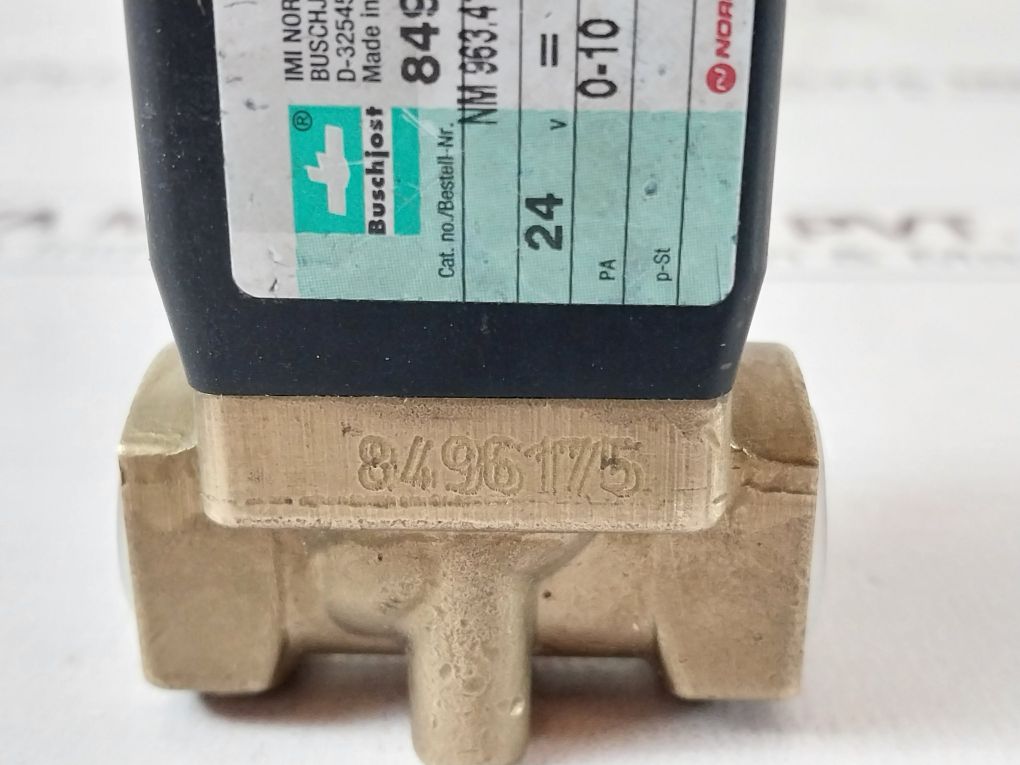 Buschjost Norgren 8496175.8000 Solenoid Valve 24V