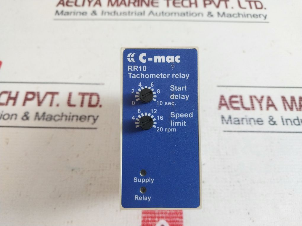 C-mac Rr10-1-0-024-2K Tachometer Relay 0-10 Sec.