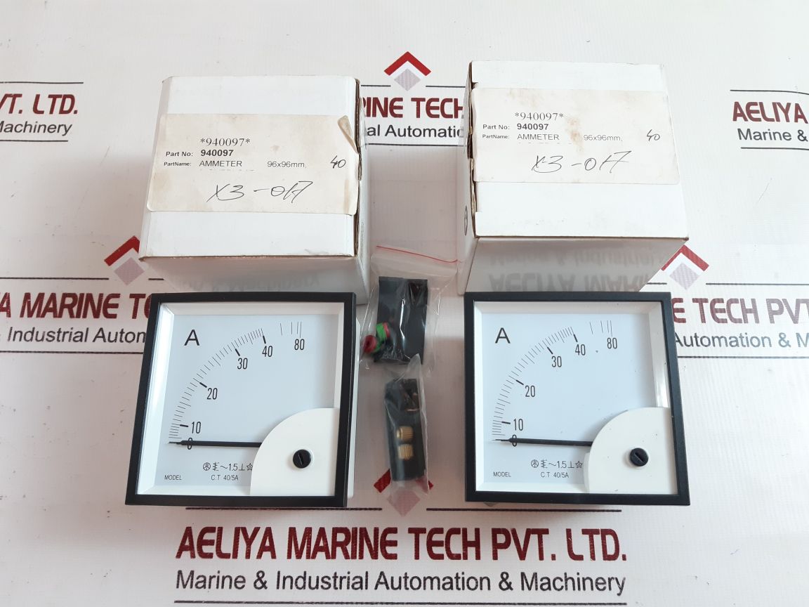 C.T 40/5A Ammeter 0 -40/80 A