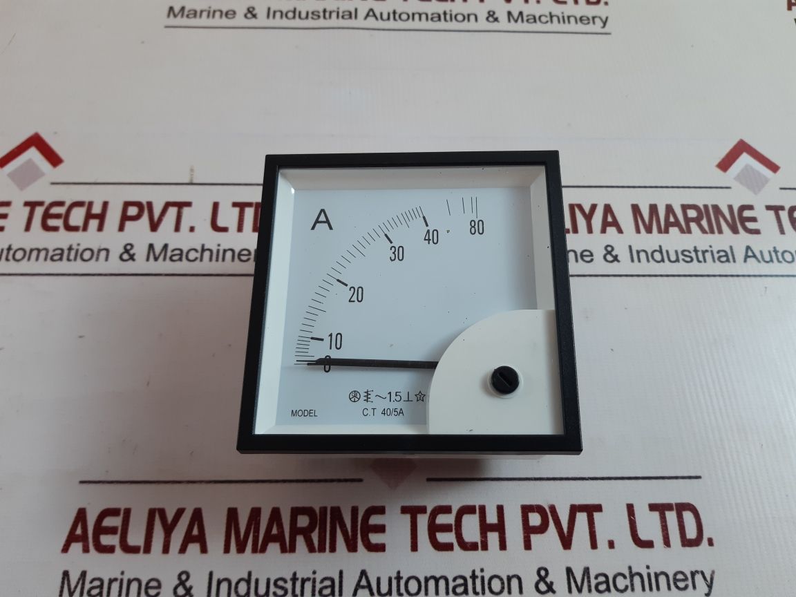 C.T 40/5A Ammeter 0 -40/80 A