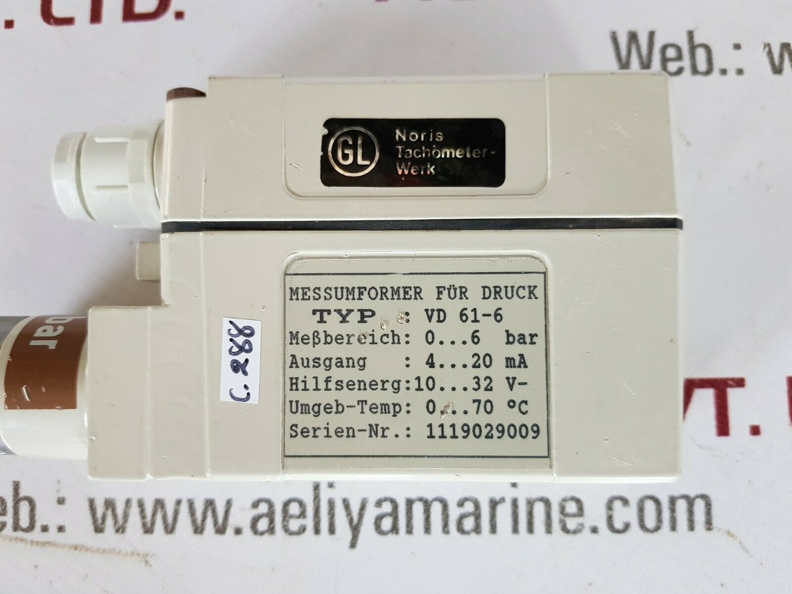 Noris vd 61-6 pressure transmitter
