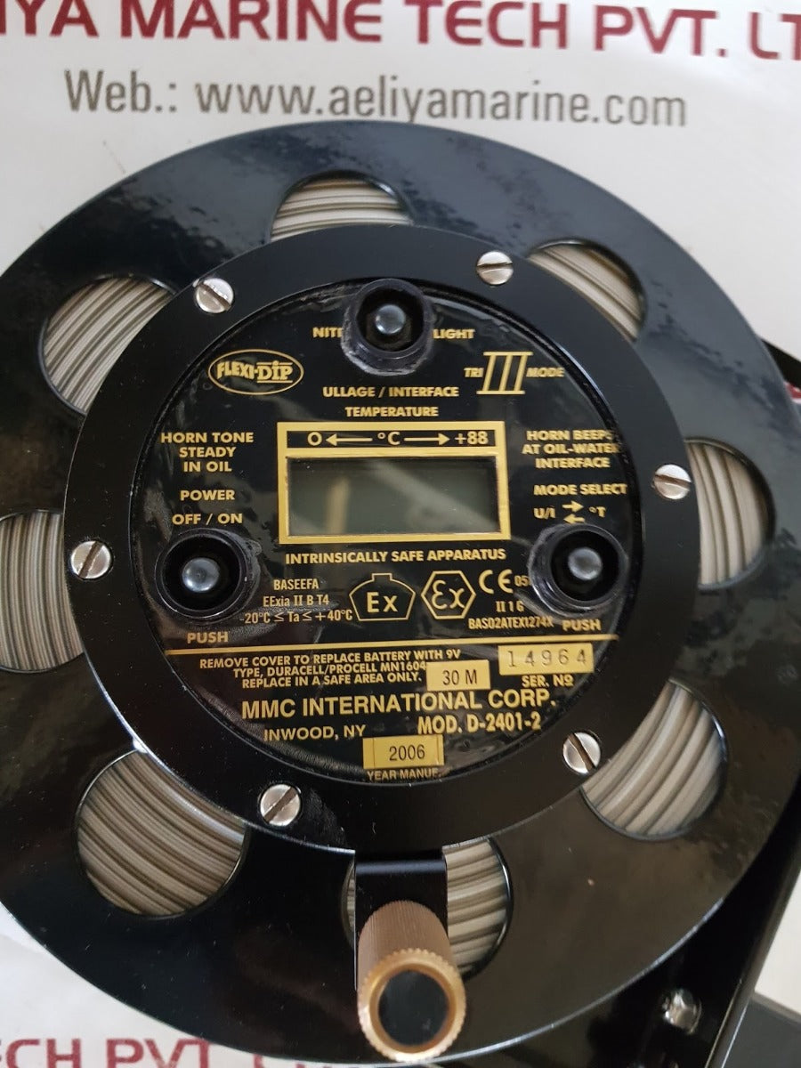 Mmc d-2401-2 flexi-dip oil ullage interface gauging tape 100 feet ee probe