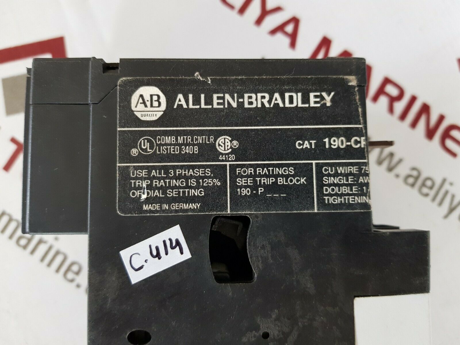 Allen-bradley 190-a40* ser b contactor